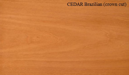 Cedar crown cut Brazillian Wood Veneer